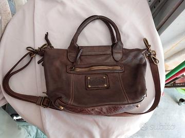 Borsa Bayside vera pelle effetto lavato vintage it