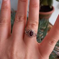 Anello argento e pietra corniola