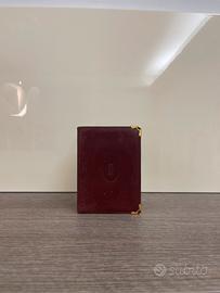 Portacarte Cartier Vintage Pelle Bordeaux