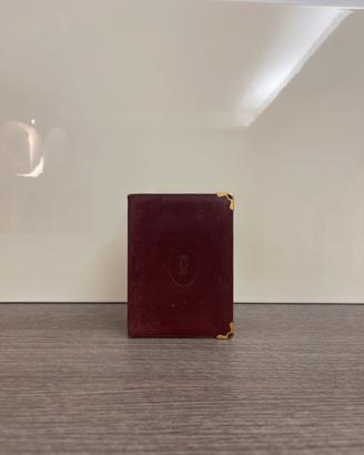 Portacarte Cartier Vintage Pelle Bordeaux
