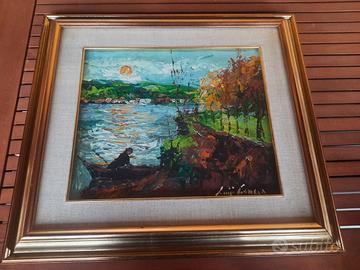 Quadro tela olio pittore napoletano Luigi Ciancia