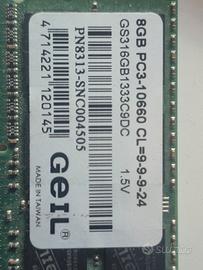 Memoria ram sodimm ddr3 1.5v 8gb ddr3