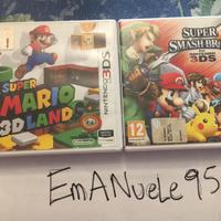 Super Mario 3d land + Super smash bros per 3Ds