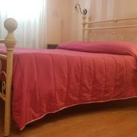 Letto matrimoniale in ferro battuto avorio