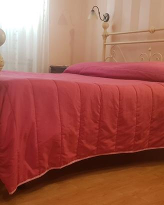 Letto matrimoniale in ferro battuto avorio