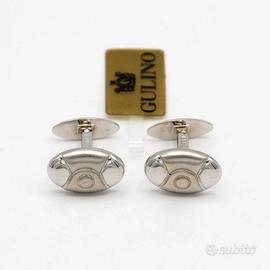 Gemelli oro bianco 18kt 750 gioiello uomo A.1541