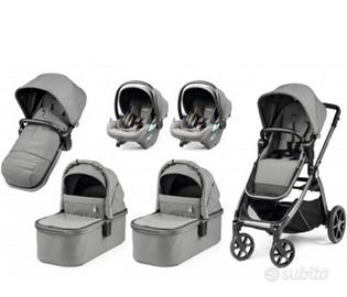 Trio  gemellare peg perego ypsi city grey