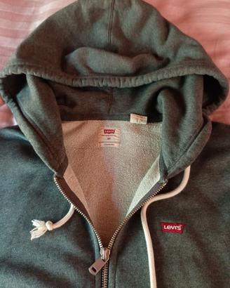 Felpa Levi's con cappuccio e zip - Grigio - XS