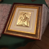 Scultura - Bassorilievo in bronzo dorato