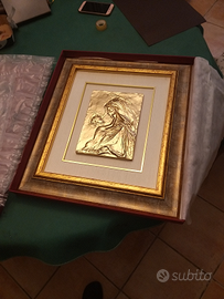 Scultura - Bassorilievo in bronzo dorato