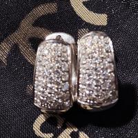 Orecchini cerchi in oro 18carati 11gr e diamanti
