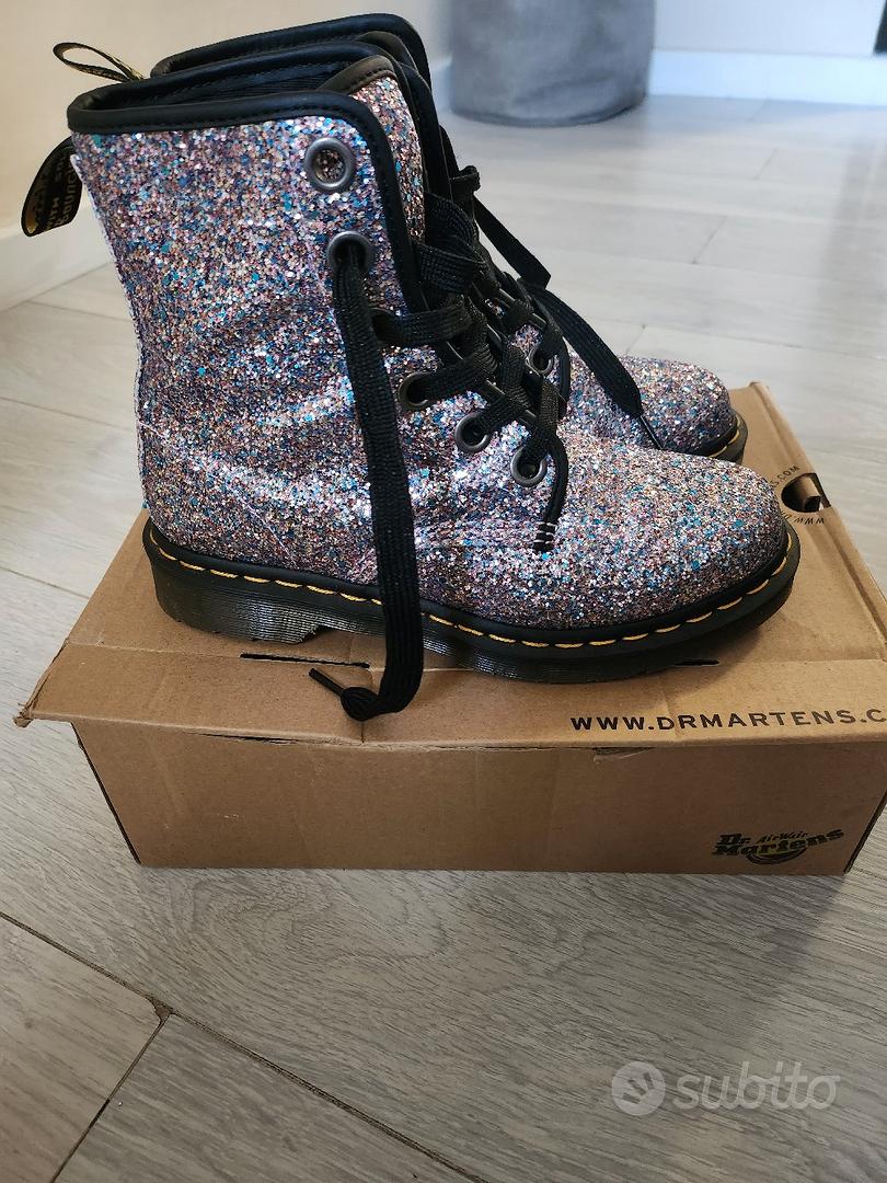 Dr martens outlet glitter argento