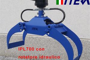 Pinza Legna IPL700+rotatore idraulico 10qli