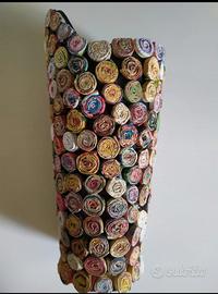 🎨 Vaso multicolore 🌈 in plastica nera 🪁