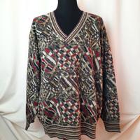 Maglione vintage collo a V Misso Sport lana