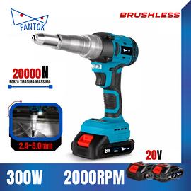 Rivettatrice a batteria 20V da 2,4 a 5mm Brushless