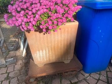 Vaso grande in cemento colorato