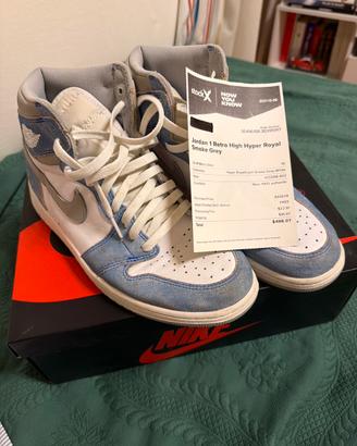 Jordan 1 High Hyper Royal Smoke Grey