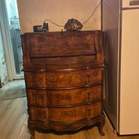 Secretaire  con ribaltina in radica