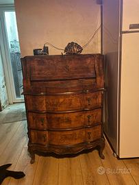 Secretaire  con ribaltina in radica