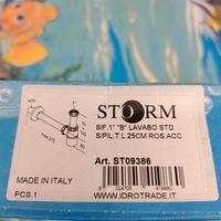 Sifone lavabo/bidet in ottone cromato