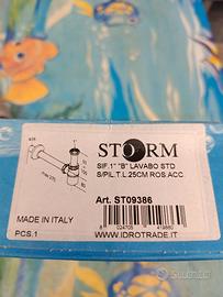 Sifone lavabo/bidet in ottone cromato