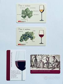 4 schede telefoniche vino Veronafil Piacenza 2001