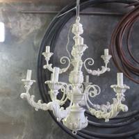 lampadario legno antico