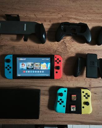 Nintendo switch con giochi e accessori 