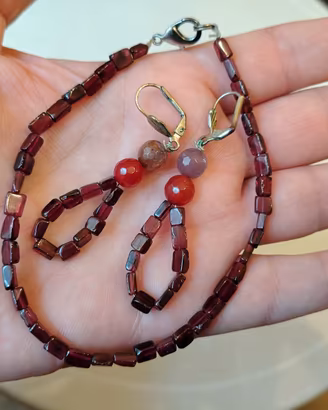 Parure artigianale bracciale e orecchini