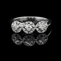 ANELLO FLOWERET TRILOGY ORO 18KT DIAMANTI 0.45 CT