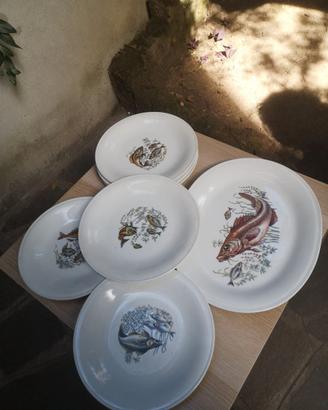 Servizio piatti da pesce vintage