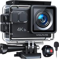 WOLFANG Action Cam GA100 4K 30FPS, 20MP WiFi PC Ca