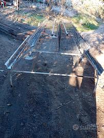 gabbia per ingresso conigli a 4 settori 