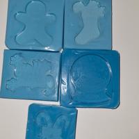 5 stampi in silicone Natalizio per resina e simili