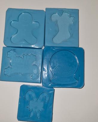 5 stampi in silicone Natalizio per resina e simili
