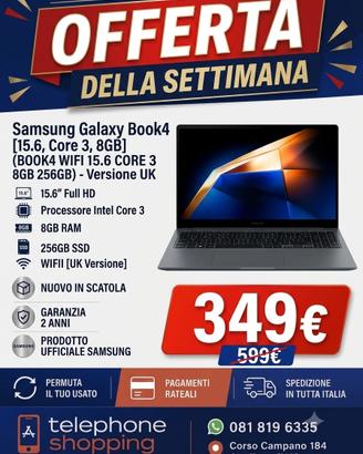 Notebook Samsung Book 4 8/256