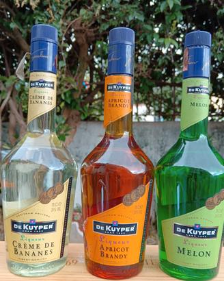 Lotto di 3 Liquore De Kuyper Vintage anni 2000