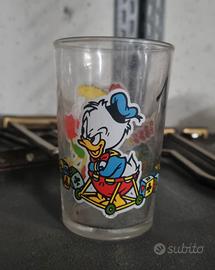 Bicchiere Walt Disney vetro Paperino Archimede