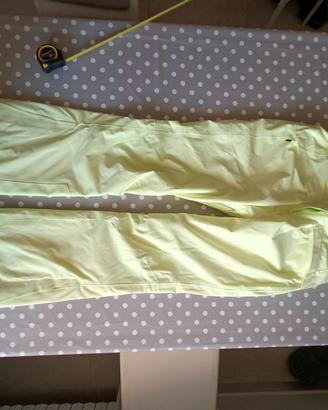 Pantaloni sci donna gialli.