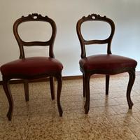 Sedie antiche con divanetto