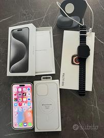iphone 15 Pro Max + smart watch iw8