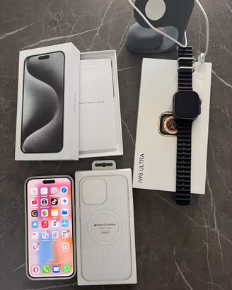 iphone 15 Pro Max + smart watch iw8