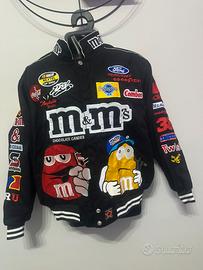 JH Design giacca college uomo NASCAR M&M's nera XL
