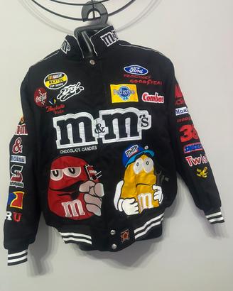 JH Design giacca college uomo NASCAR M&M's nera XL