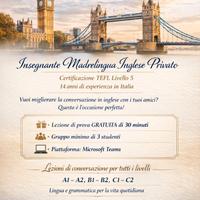 Lezioni di inglese di gruppo online il sabato