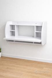 Scrivania sospesa moderna bianca