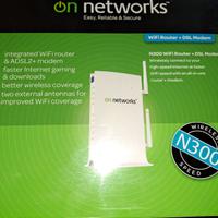 ON NETWORKS N300RM WIFI ROUTER + DSL MODEM NUOVO!!