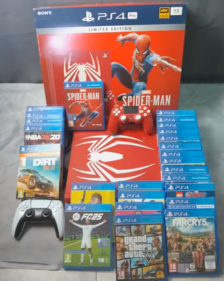 PS4 PRO 1TB Limited Edition Spider man ,giochi