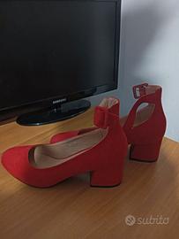 Sandalo rosso elegante 37. Preso una volta.